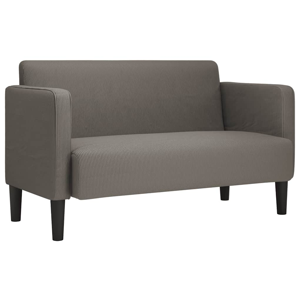 Loveseat soffa ljusgrå 109 cm manchestertyg