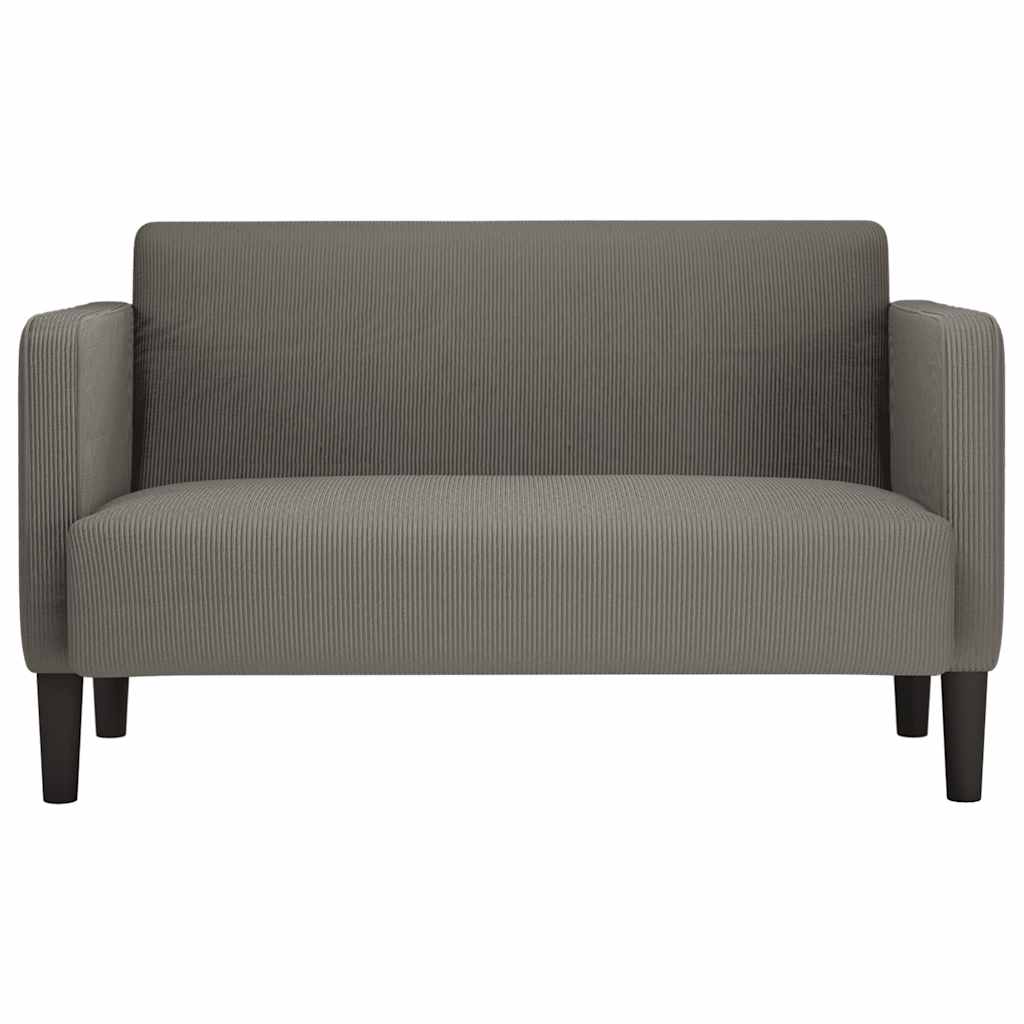 Loveseat soffa ljusgrå 109 cm manchestertyg