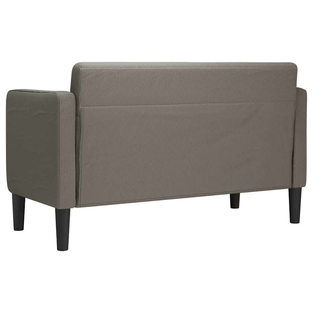 Loveseat soffa ljusgrå 109 cm manchestertyg