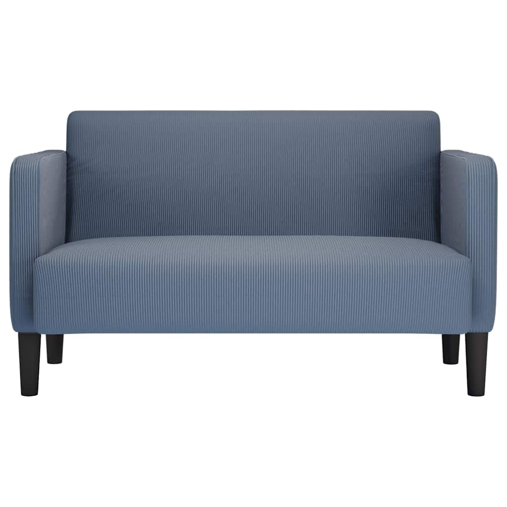 Loveseat soffa blå 109 cm manchestertyg