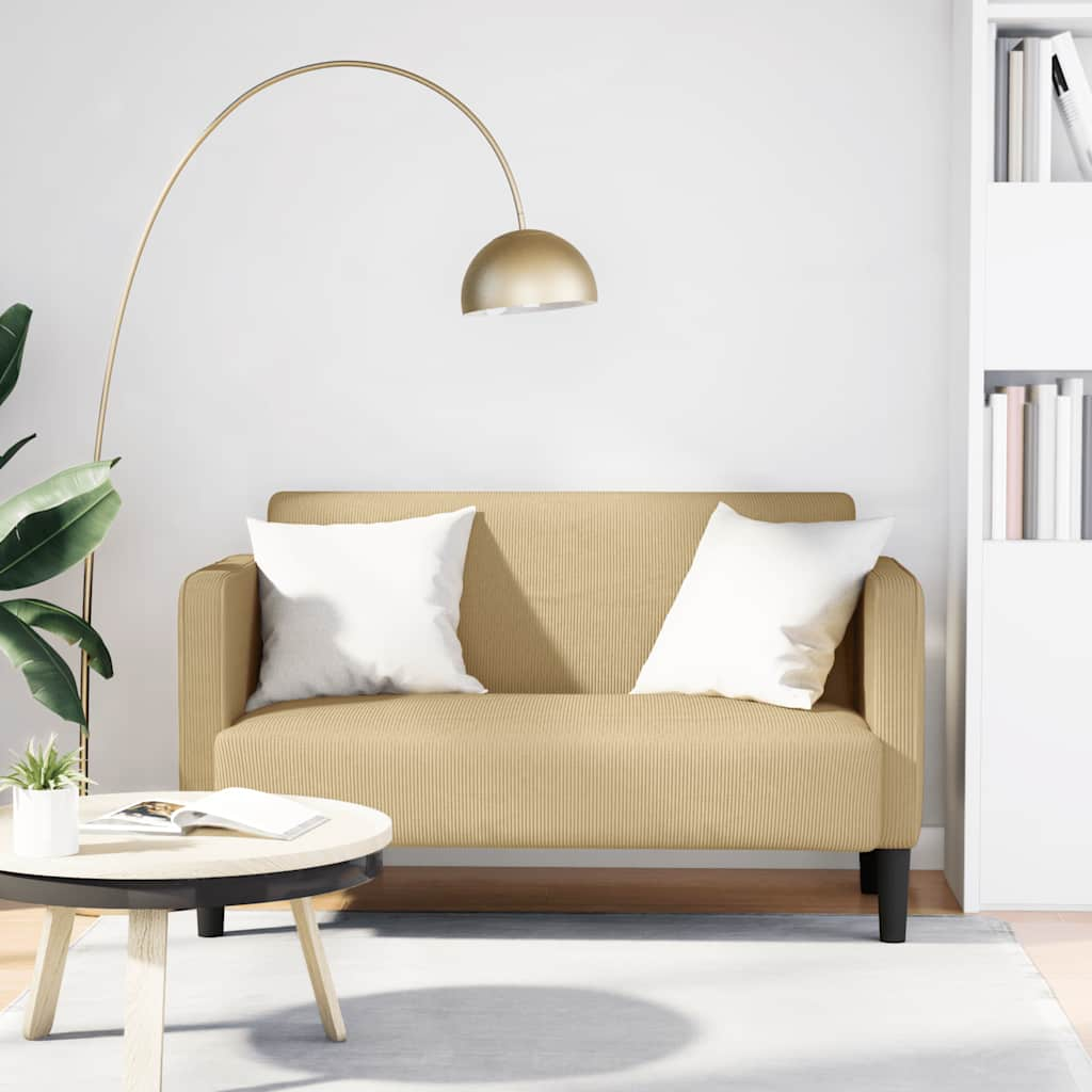 Loveseat soffa ljusgrön 109 cm manchestertyg