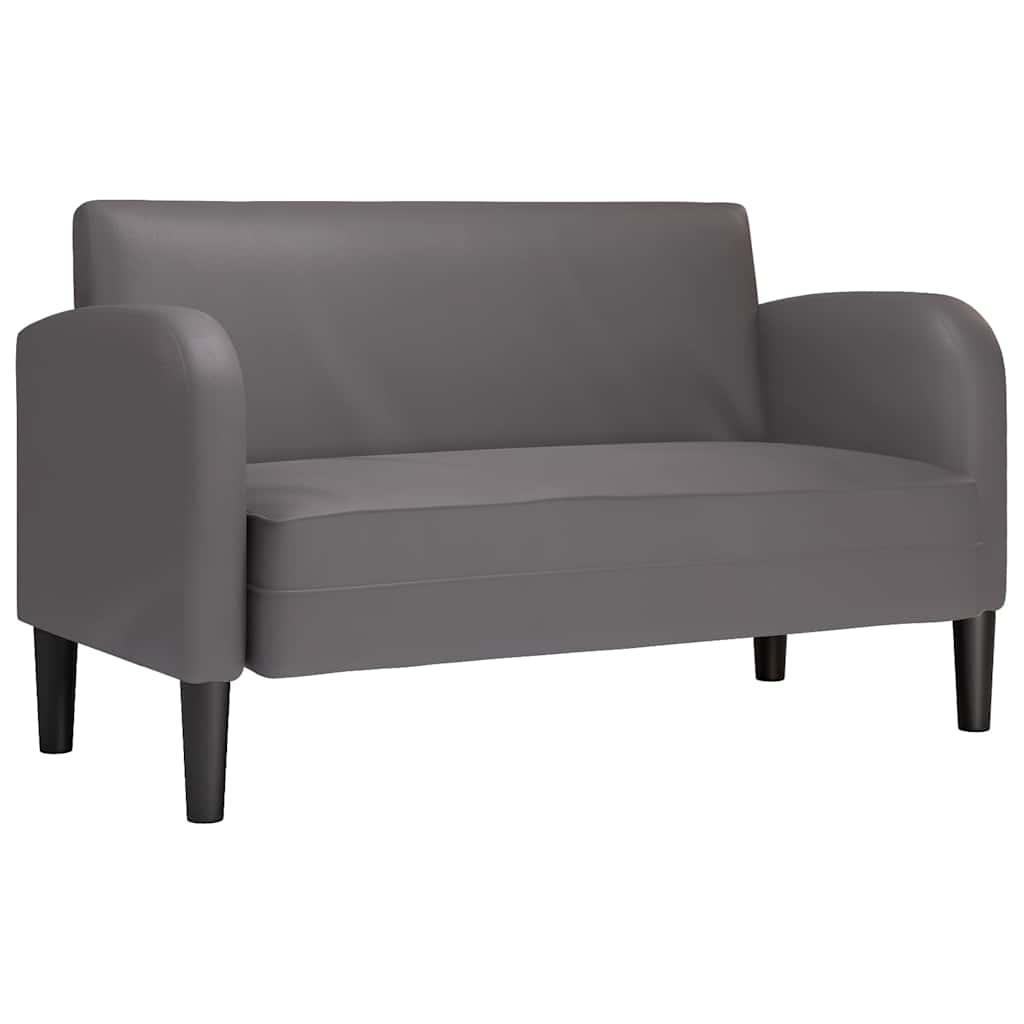 Loveseat soffa grå 110 cm konstläder