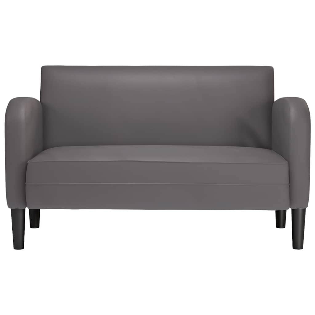 Loveseat soffa grå 110 cm konstläder