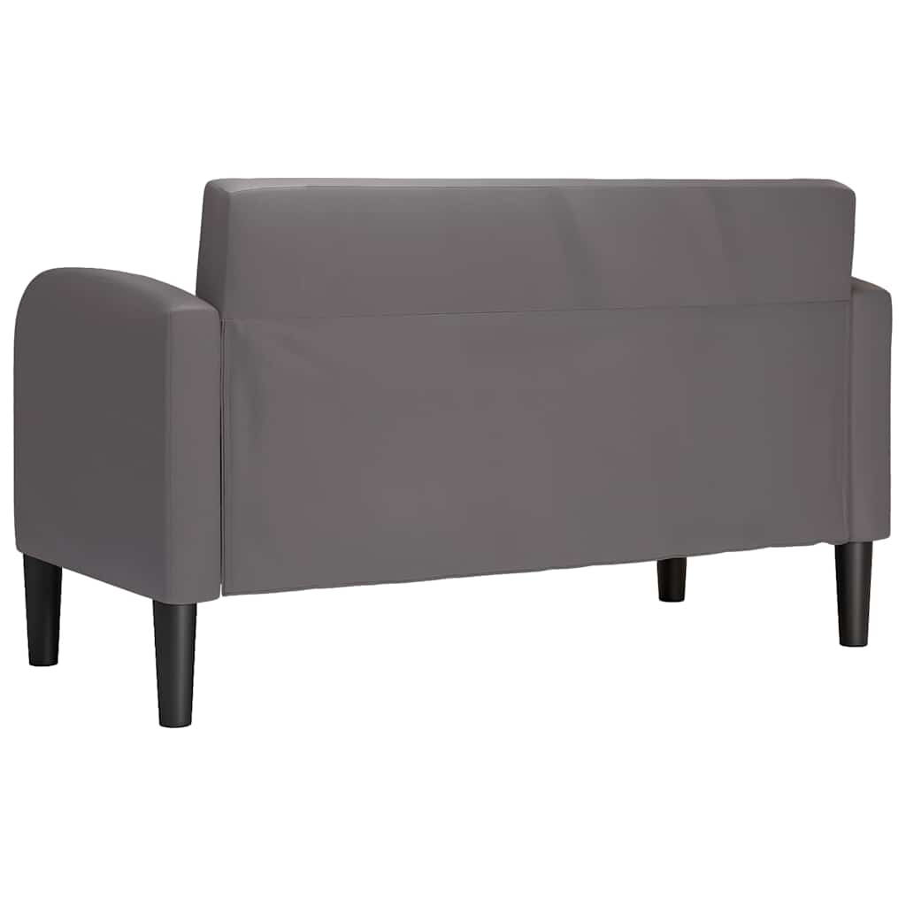 Loveseat soffa grå 110 cm konstläder