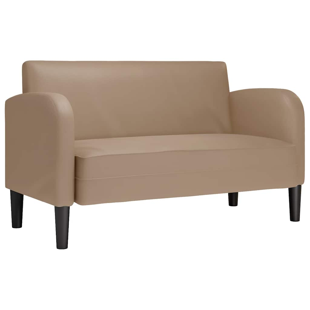 Loveseat soffa cappuccino 110 cm konstläder