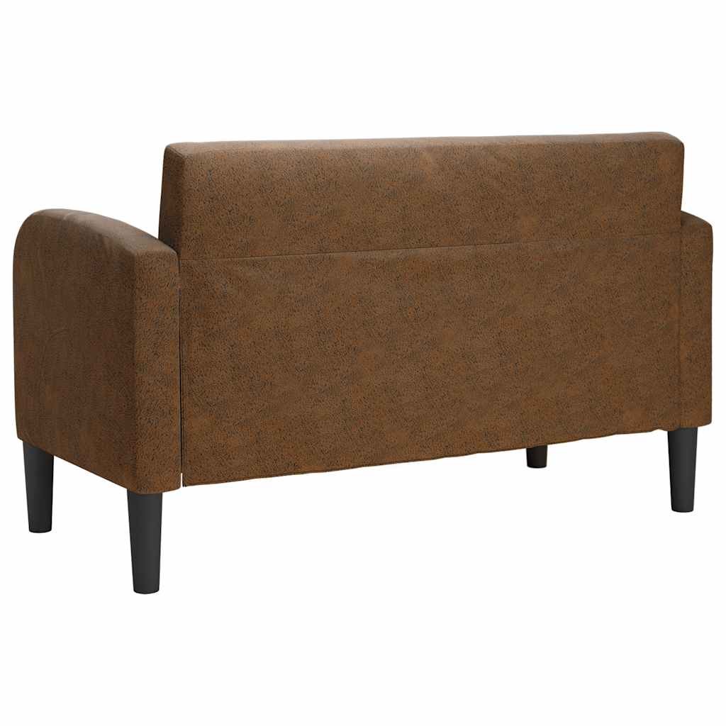 Loveseat soffa brun 110 cm konstläder