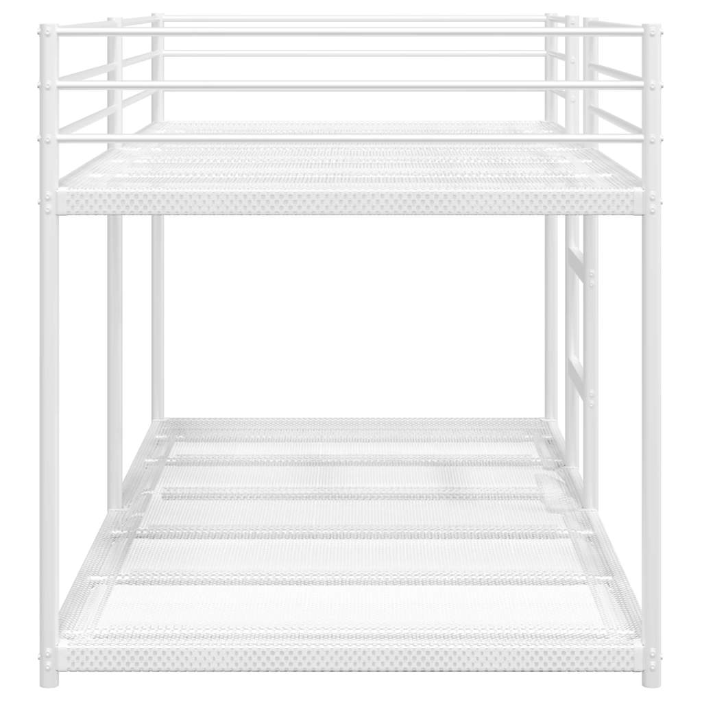 Våningssäng utan madrass vit 107x203 cm stål