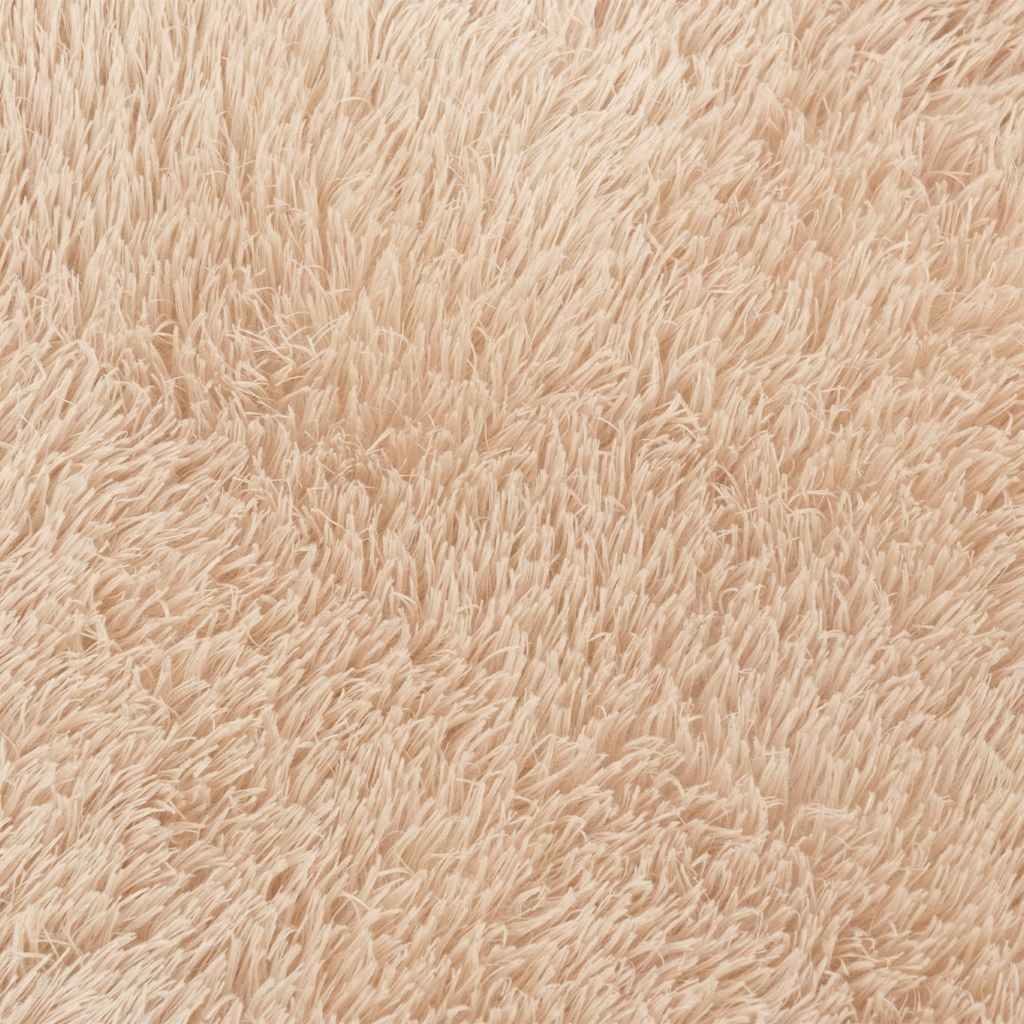 Ryamatta med lång lugg NAVARRA beige 160x160 cm polyester