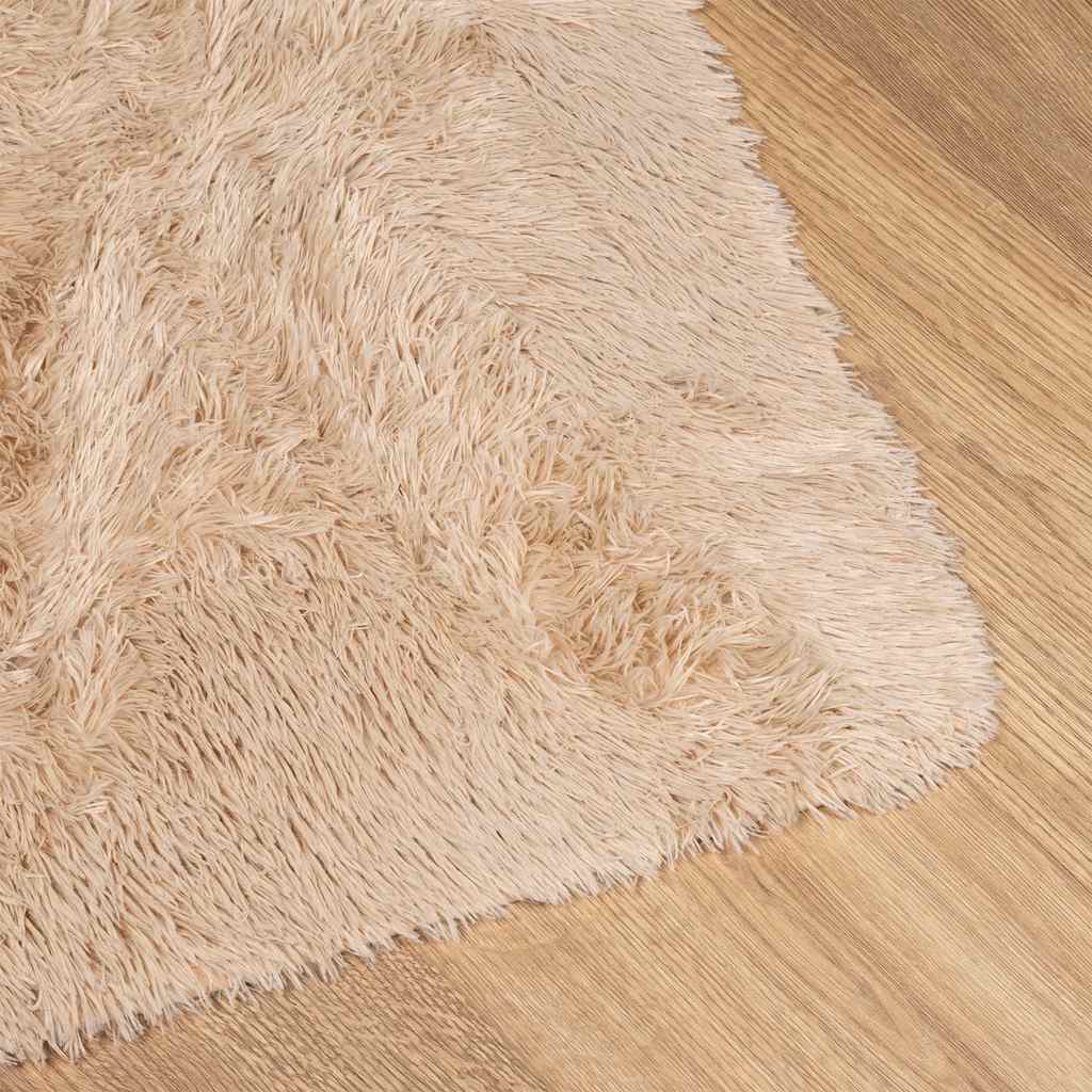 Ryamatta med lång lugg NAVARRA beige 240x240 cm polyester