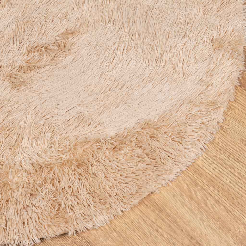 Ryamatta med lång lugg NAVARRA beige 160x160 cm polyester