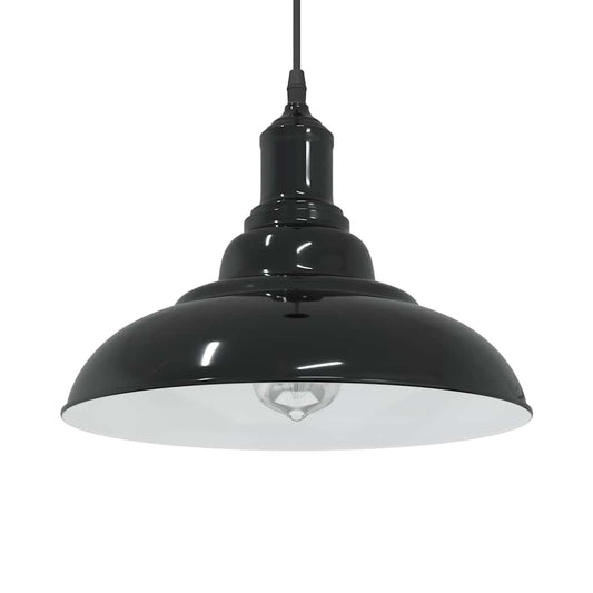 Taklampa höjdjusterbar E27 svart Ø 31 cm metall