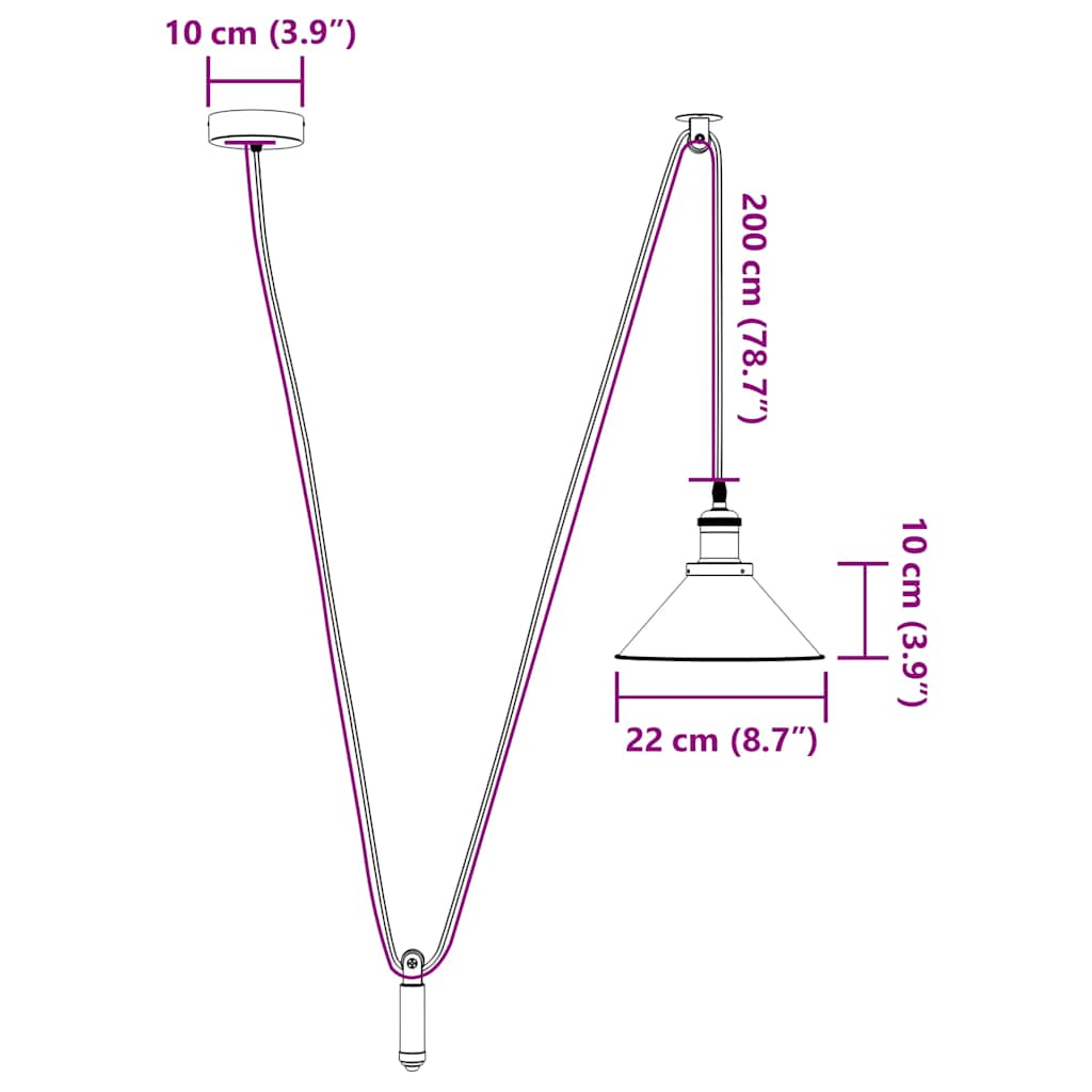 Taklampa höjdjusterbar E27 glans grön Ø 22 cm metall