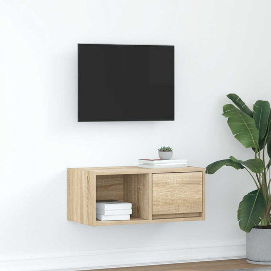 TV-bänk sonoma ek 60x31x25,5 cm konstruerat trä