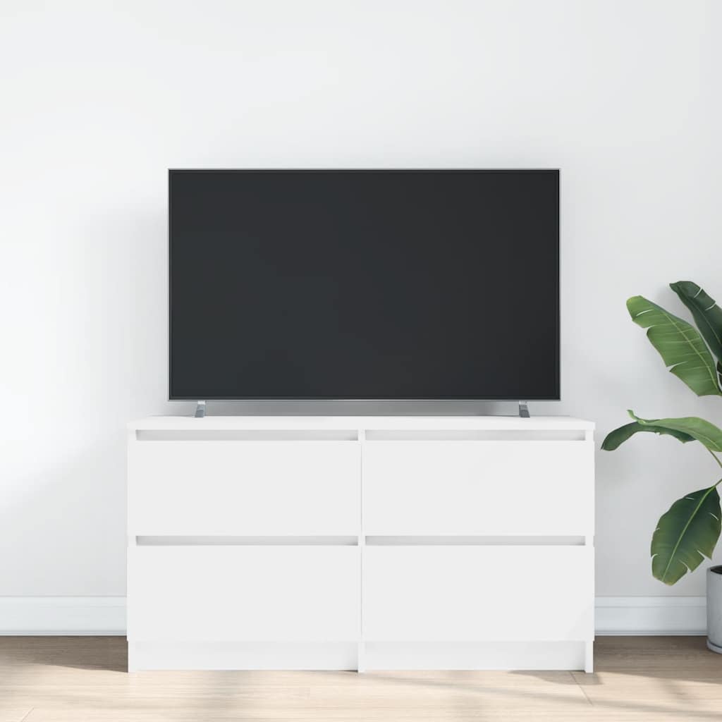 TV-bänk vit 100x35x54 cm konstruerat trä