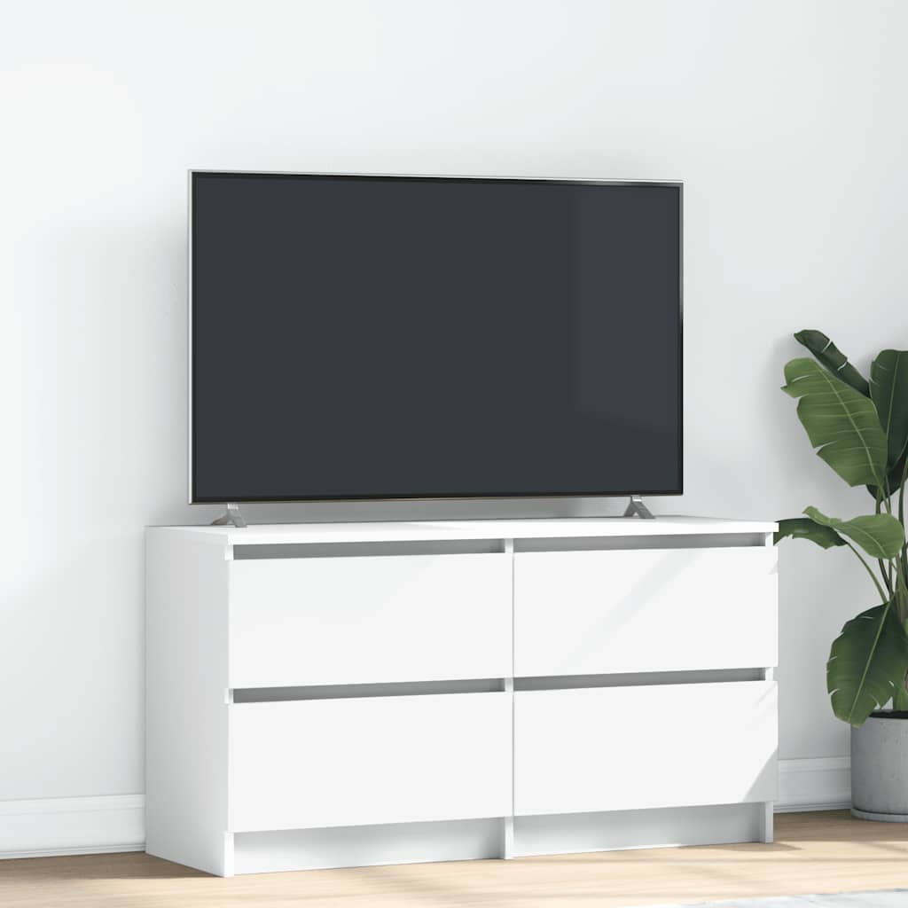 TV-bänk vit 100x35x54 cm konstruerat trä