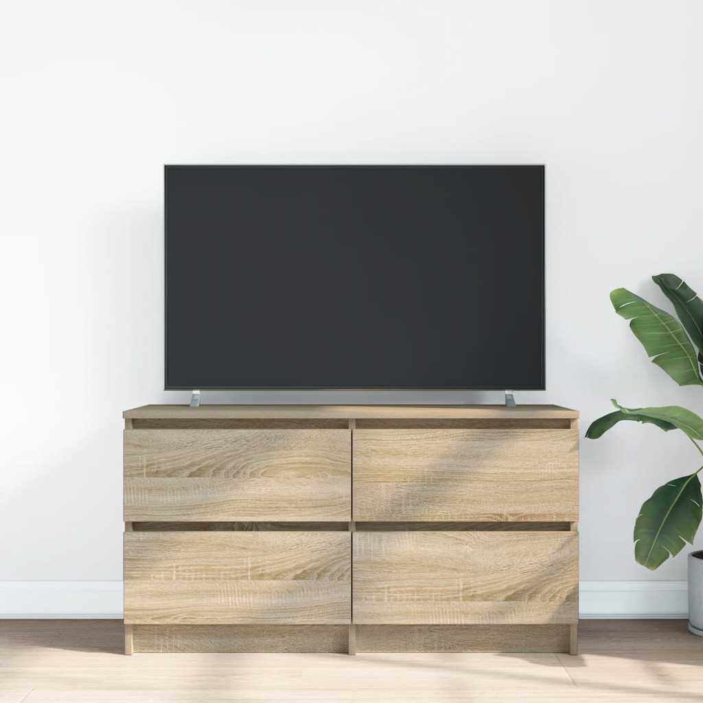 TV-bänk sonoma ek 100x35x54 cm konstruerat trä