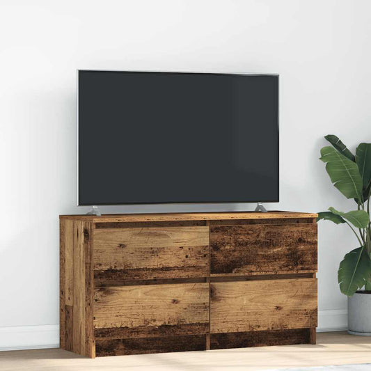 TV-bänk gammalt trä 100x35x54 cm konstruerat trä