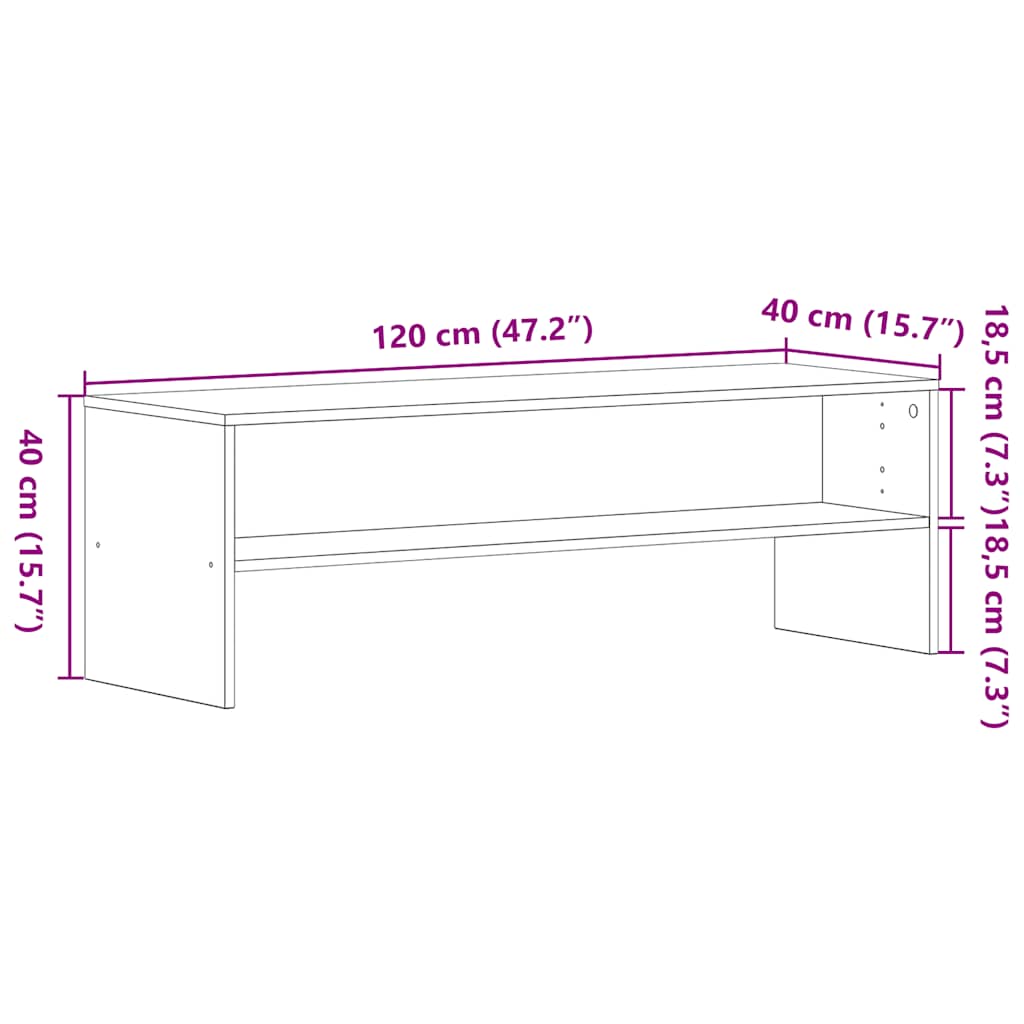 TV-bänk svart ek 120x40x40 cm konstruerat trä