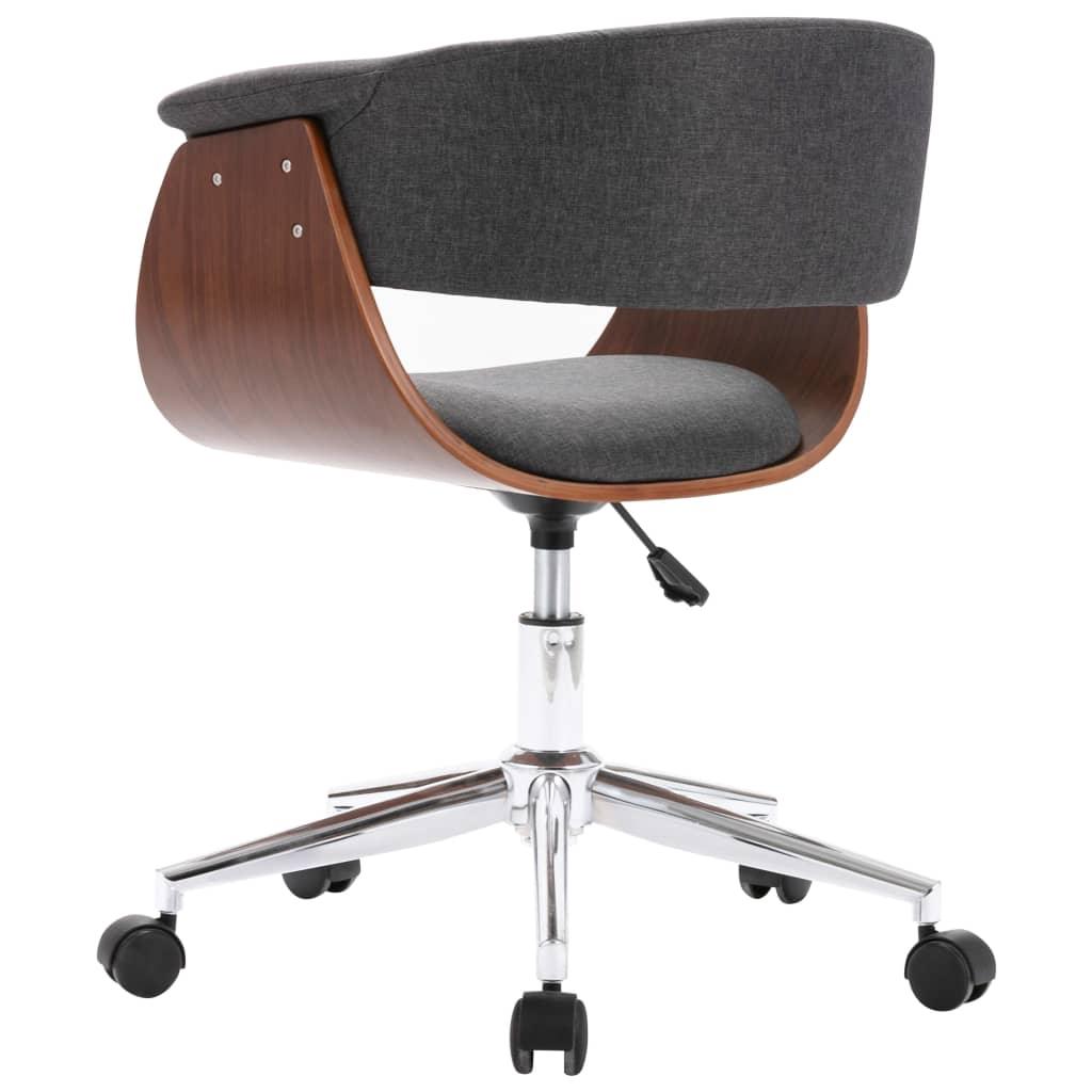 Snurrbar kontorsstol grå böjträ och tyg - HQ5
