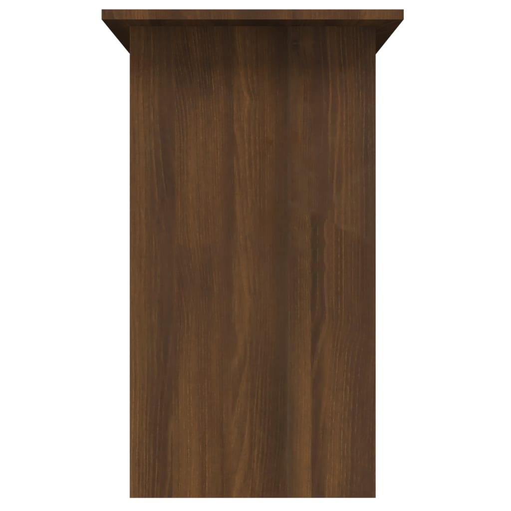 Skrivbord brun ek 80x45x74 cm konstruerat trä - HQ5