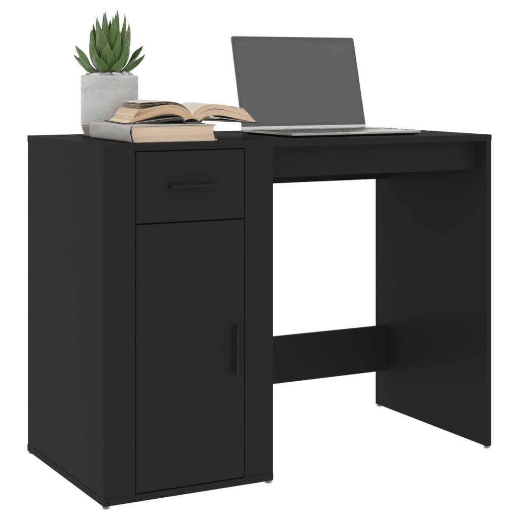 Skrivbord svart 100x49x75 cm konstruerat trä - HQ5