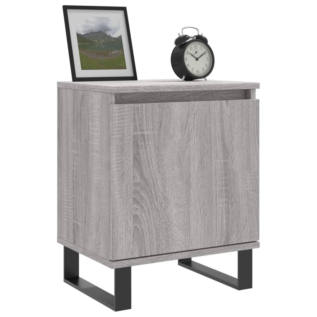 Sängbord grå sonoma 40x30x50 cm konstruerat trä - HQ5