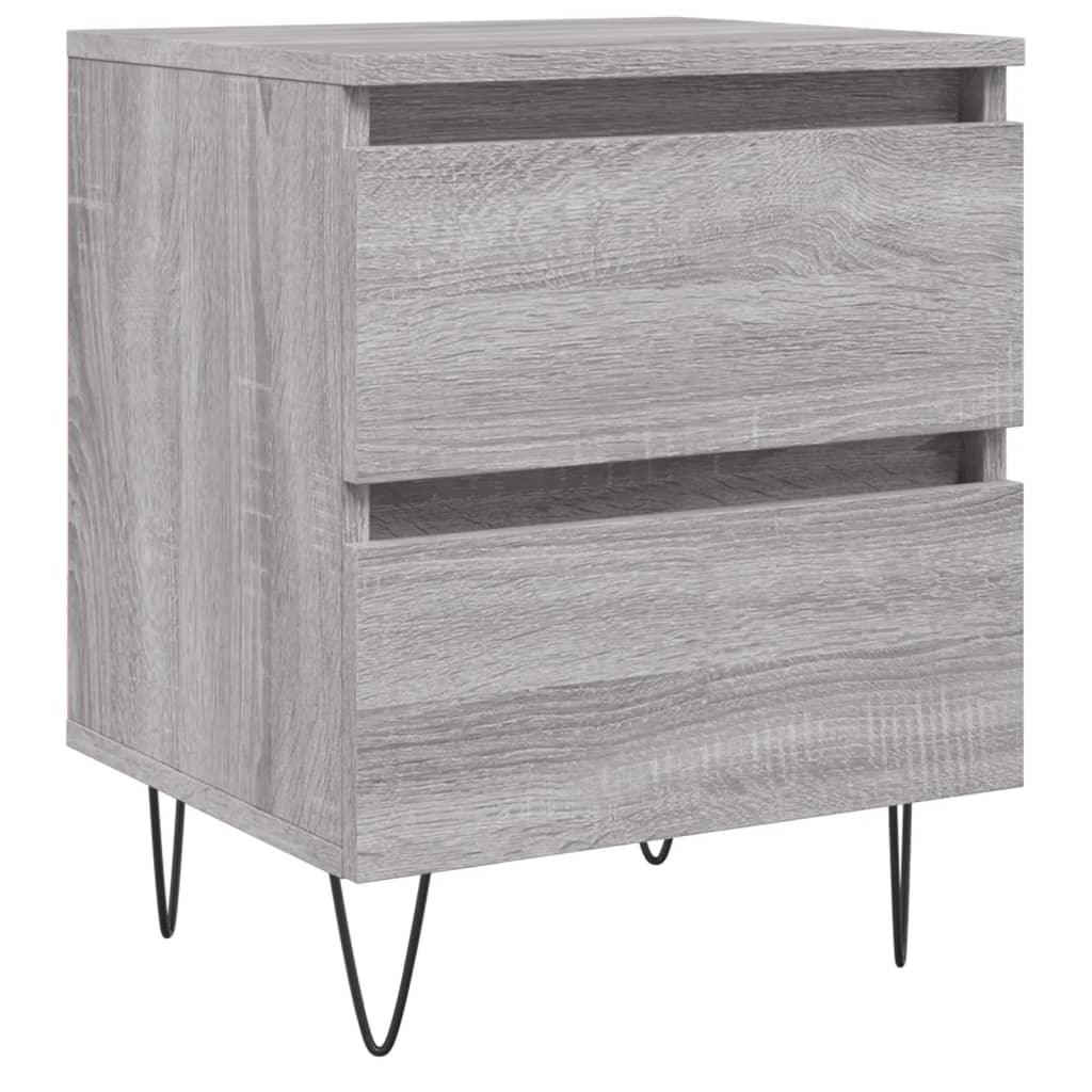 Sängbord grå sonoma 40x35x50 cm konstruerat trä - HQ5