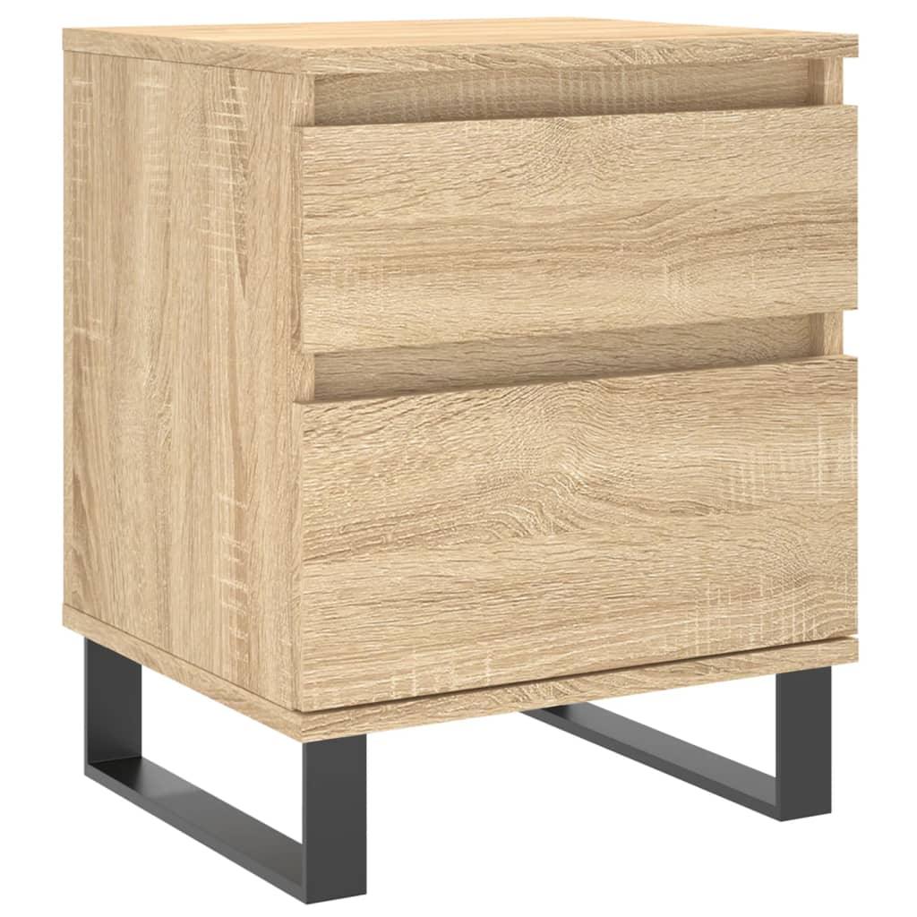 Sängbord 2 st sonoma-ek 40x35x50 cm konstruerat trä - HQ5